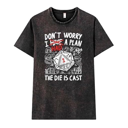 Pampling Camiseta de Manga Corta, 100% Algodón, Efecto Lavado, Ropa Unisex para Hombre y Mujer, Serigrafiada con Cuello Redondo y Corte Recto, Color Negro (The Die is Cast, M) | Ya disponible en tu tienda friki favorita! En mundofriki.es!