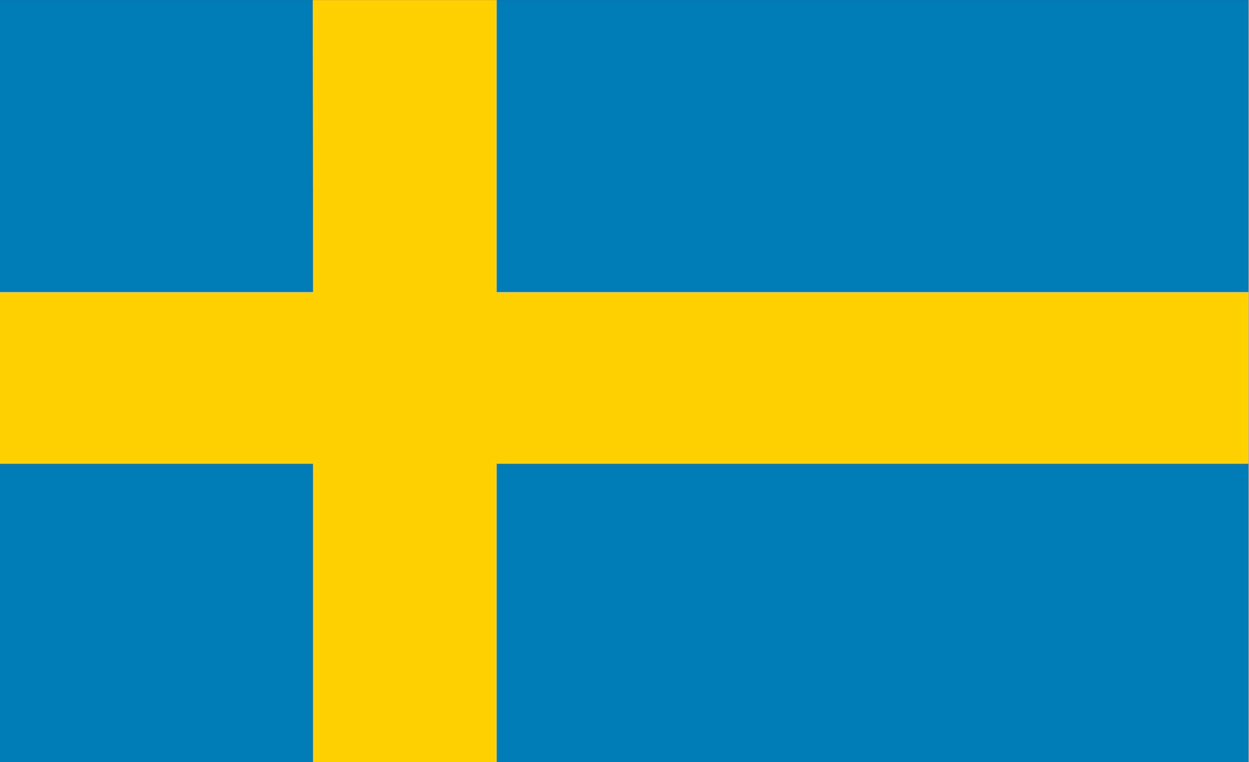 Drapeau de la Suède 90x60 cm pour supporter et événements culturels