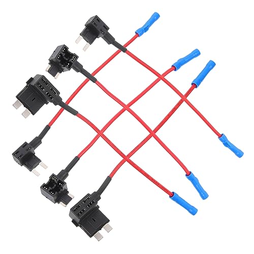 Hemobllo 6piezas Portafusibles Línea para Coche con Cubierta Protectora Adaptador Fusible Tap Cable Awg De Compatible con Fusibles y Accesorios Recambios Automóvil