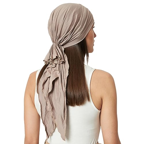 Image of The Headscarves Women Bamboo Pre Tie Scarf (HS107 Multicolor)