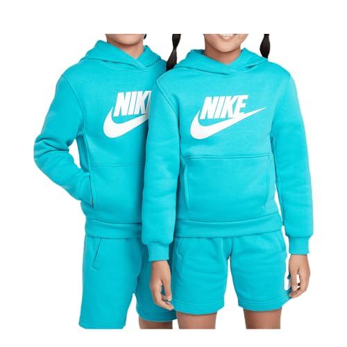 Nike Sportswear Club Fleece Big Kids' Hoodie (FD2988-345, Dusty Cactus/White)