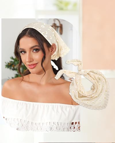 Geometric Print Cotton Scarf - Non-Slip Elastic Edges, Gym & Daily Styling