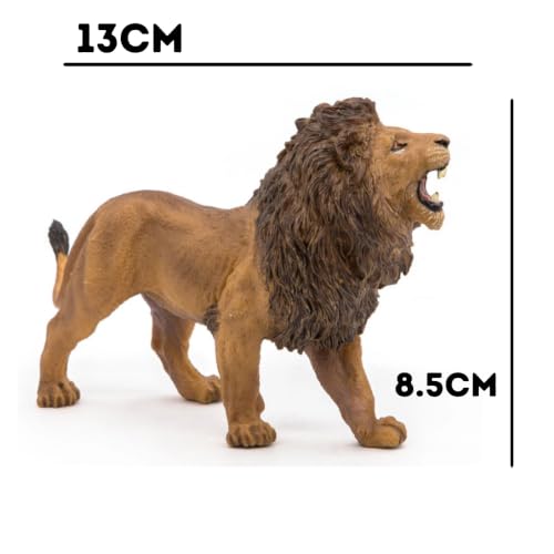 Image of FUNFOB Lion Action Figures Toy Figure Width-13cm Lion Toys for for Kids & Adults PVC Multicolour | Animal- Li on
