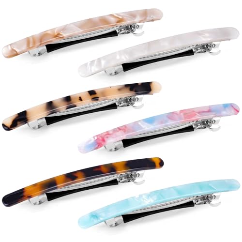 6 Pcs Hair Barrettes for Women, French Flat Hair Clips for Thin Fine Short Hair - Hair Pins Hair...