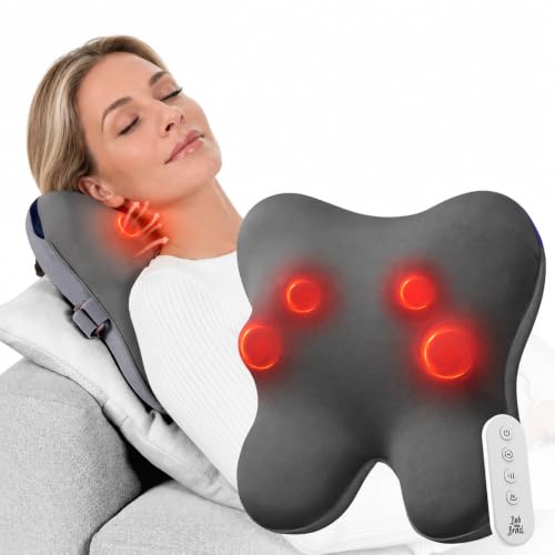 BOB AND BRAD Cordless Back Massager with Heat FSA Eligible HSA, Shiatsu Back Massager for Pain...