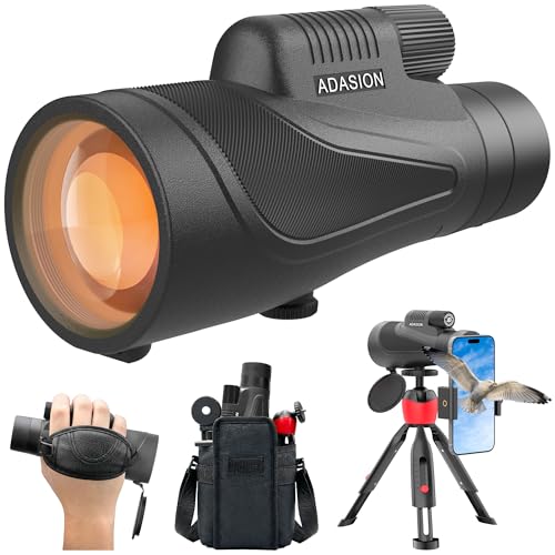 Image of 12x54 HD Monoculars for Adults High Powered with Tripod Phone Adapter & Bag