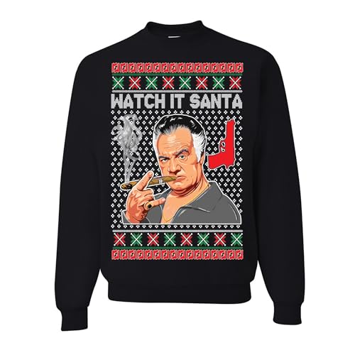 wild custom apparel Watch It Santa Funny Paulie Italian Mafia TV Show Ugly Christmas Sweater Crewneck Sweatshirt