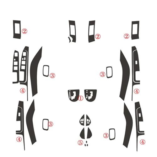 Insert carbone 5D pour console centrale Mitsubishi Outlander 06
