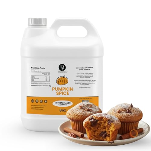 Dolce Flav Pumpkin Spice Flavoring Oil for Baking, Cookies and Cakes, 8 Oz