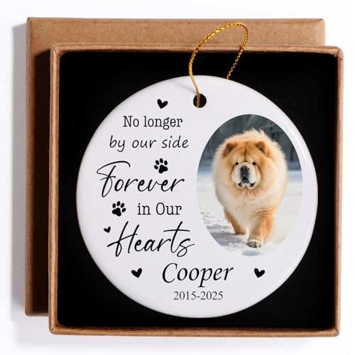 Regalos conmemorativos personalizados para perros, adorno conmemorativo personalizado para mascotas, adornos de Navidad personalizados 2025, regalo de recuerdo de condolencias por la pérdida de un ser