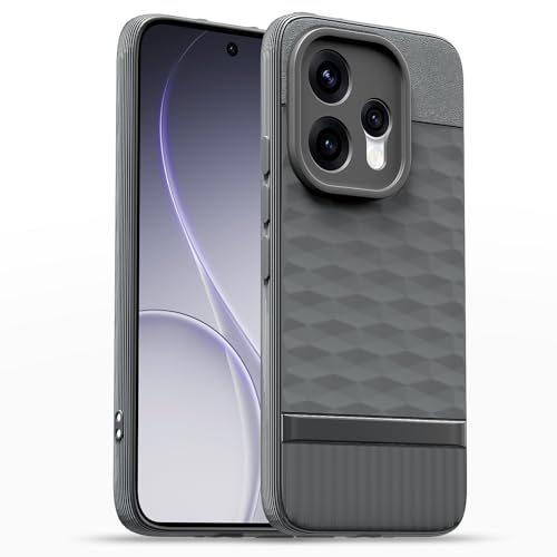 Image of Pikkme Back Cover for Oppo Reno 15 5G Camera Protection 3D Hexa Cube Design Silicone Protective Bumper Case (Grey)