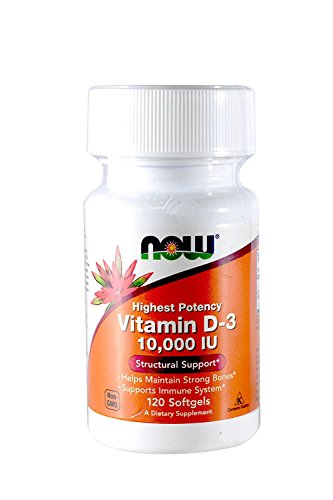 Now Vitamin D-3-10 000 IU - 120 Softgels
