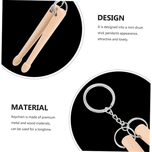 Llavero de Baquetas Drumstick Llaveros de Percusión de Madera miniatura 7