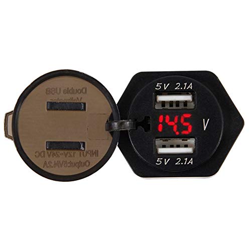 Retyly Dual USB motorfiets oplader voor R1250GS / DV LC 2019 oplader voor Triumph Tiger voor Multistrada 1200 sigarettenaansteker rood