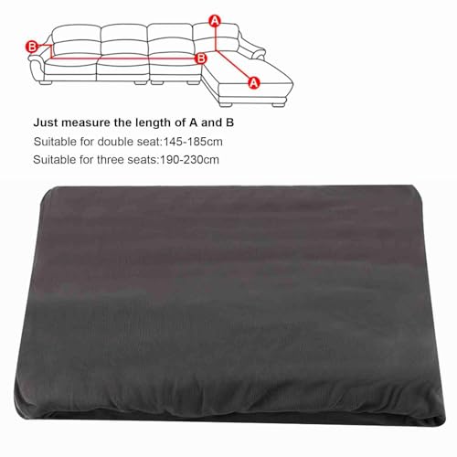 Canapé extensible housse en L angle 3 places 2 places elastique gris - 8