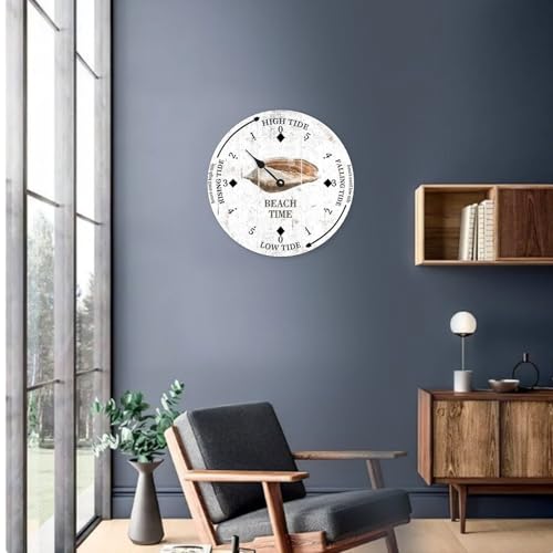 Horloge marée lune bois décoration océan maison plage