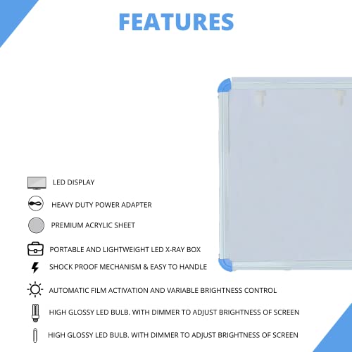 Image of Dr. Care X-Ray View Box Single Flm With Automatic Film Activation and Variable Brightness Control(Size-14X17 Inch) /led display White