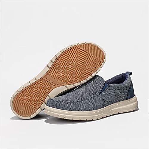 Jakcuz Men's Casual Slip on Loafers Cushion Lightweight Canvas Breathable Walking Driving Shoes3