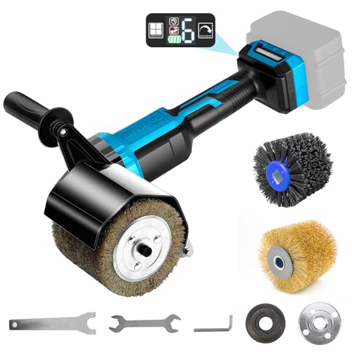 Ponceuse à brosse sans fil compatible avec Makita 18 V, 8000 tr/min, sans balais 800 W, améliore la rénovation extérieure, 2 brosses à lamelles et...