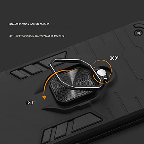Image of Pikkme D5 Tough Armor Bumper Back Cover Case for Samsung Galaxy J7 Prime |Ring Holder & Kickstand in-Built (Black)