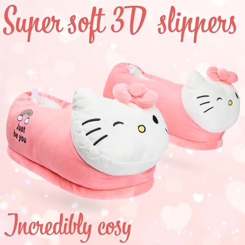 Hello Kitty Womens 3D Slippers, Cozy Indoor House Shoes Non Slip Loungewear - Gifts for Her2