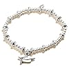 Alex and Ani Connections Stretch Bracelet for Women, Class of 2021, Rafaelian Silver Finish, 3.5 to 4.5 in