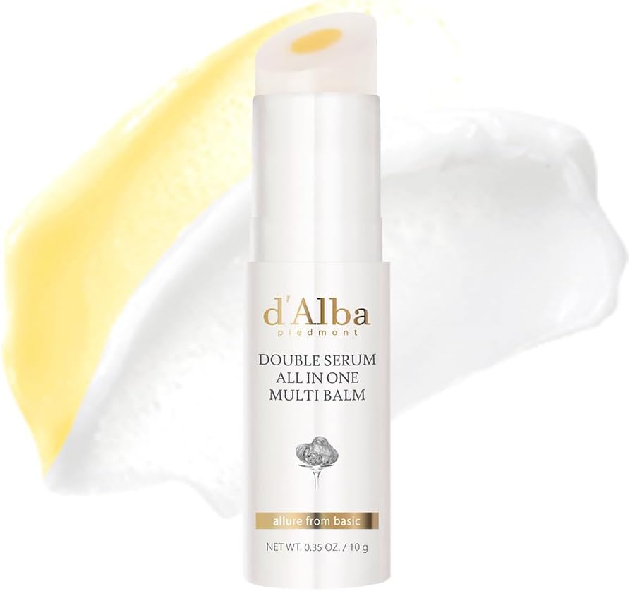 d'Alba Double Serum, All-in-One Multi-Balm, 0.4 oz (10 g), Moisturizing Balm, Stick, Moisturizing, Face, Vegan