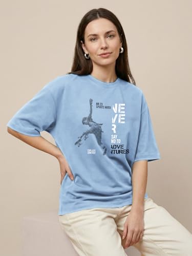 Image of Nobero 100% Cotton Tshirts for Women Combo Pack of 3 | Regular Fit | Printed | Round Neck Half Sleeve