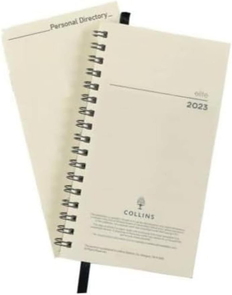 2025 Diary English Collins Classic Compact Semana A Vista Con Citas Agenda 2023 – Negro (1270V.99-23) – Agenda De Negocios Completo, Agenda Y Organizador De Revistas Organizador Semanal 2024