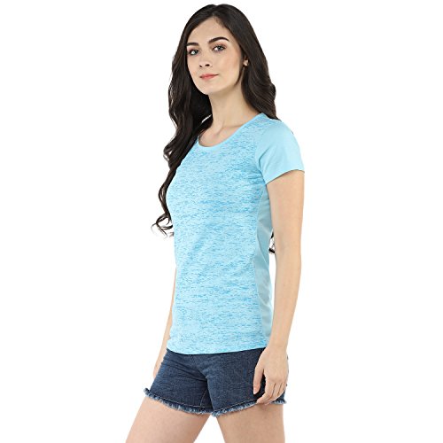 Image of Modeve Women Printed Cotton Blend Half Sleeve Round Neck T-Shirt for Summer