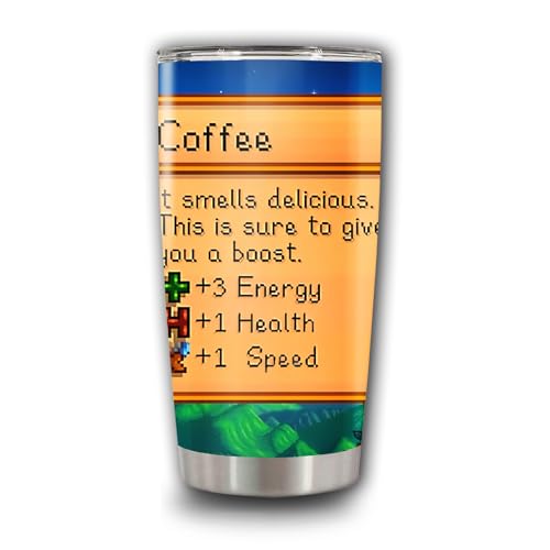 WONTIFY Insulated Tumbler Stardew Friend Valley Bottle Coffee Vacuum Mug Coffee Travel Cup Tea Family 20 30 Oz Gifts for Friend Birthday Christmas
