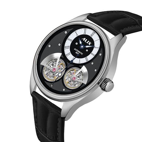 Image of ALIX AL2919 Men's Automatic Skeleton Self-Winding Water Resistant Chronograph Analog Watch