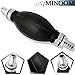 MINOOM 14mm Hand Pump Fuel Pump Hand Primer Bulb Fuels Rubber & Aluminum Motorcycle Black Primer Pump Compatible with Car/Boat/Marin/Motorcycle etc