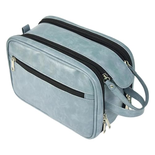 Neceser para hombre, bolsa de afeitado de viaje, organizador de artículos de aseo de gran capacidad, 9.45 x 6.69 x 5.51 pulgadas, bolsa de cosméticos para negocios y vacaciones, negro, marrón, verde,