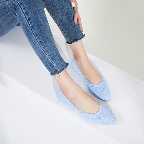 Image of BABUDOG Women's Mesh Flats Shoes Pointed-Toe Dress Shoes for Women Black Flats Comfortable Memory Foam Flats