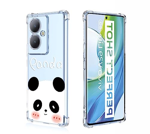 PEIYE Funda para Vivo V29 Lite 5G, Transparente TPU Antigolpes Silicona Carcasa con Relieve -A002