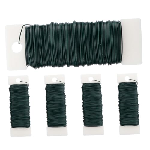 Alambre floral flexible de hierro pintado verde para manualidades y arreglos de flores