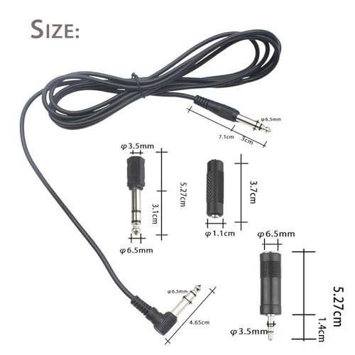 Cable de conexión para guitarra con conectores robustos de audio 3