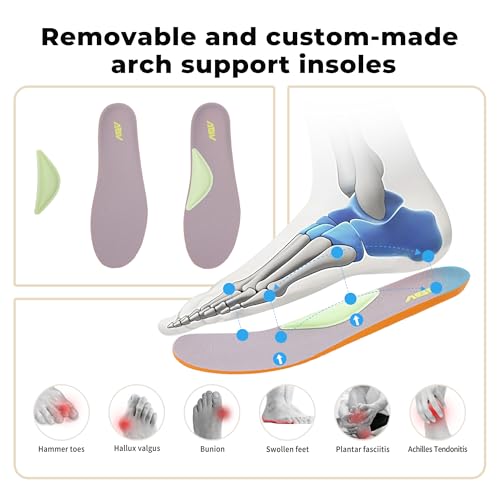 QAUPPE Womens Walking Shoes with Arch Support Athletic Orthotic Sneakers for Women Foot Pain Relief4