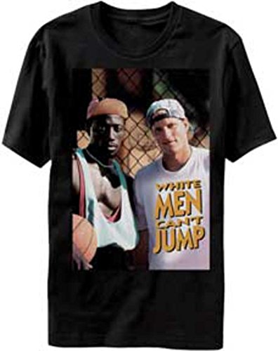 White Men Can't Jump Men's White Men Poster Graphic T-Shirt, Black, Large