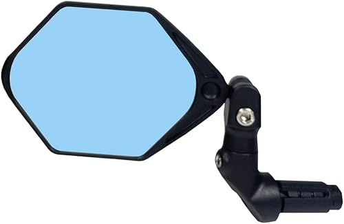Miniatura 2 de Hafny Espejo de bicicleta eléctrica con extremo de barra, espejo de bicicleta para manillar de superficie grande, espejo de bicicleta de vidrio de