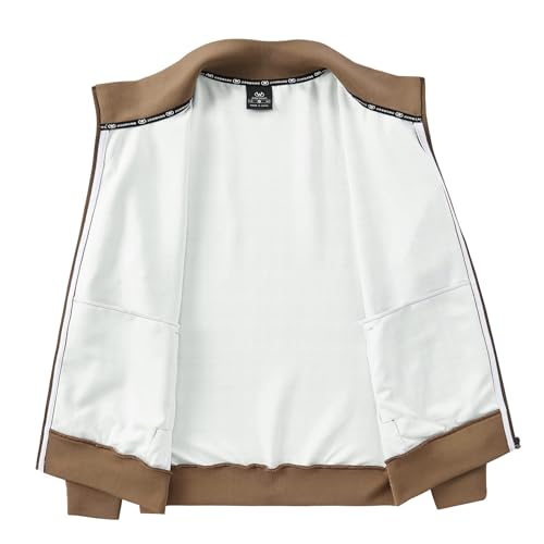 ANOTWENER Men's Track Suits 2 Piece Stand-up Collar Long Sleeve with Double Side Pockets Jacket and Sweatpants4