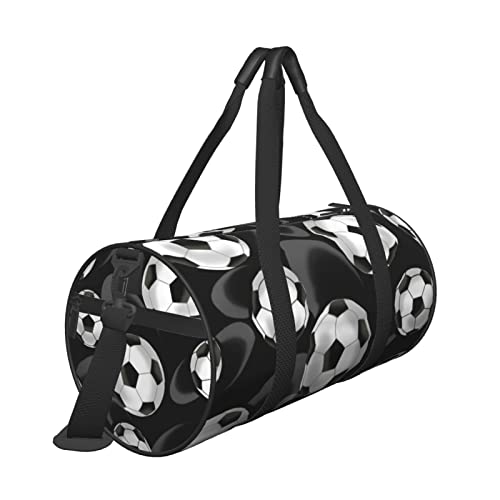 Sac de sport football noir grand format avec sangle voyage