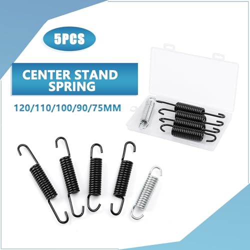 Image of 5Pcs Motorcycle Center Stand Spring in Heavy Spring Steel Material,Overall Length 75mm 90mm 100mm 110mm 120mm