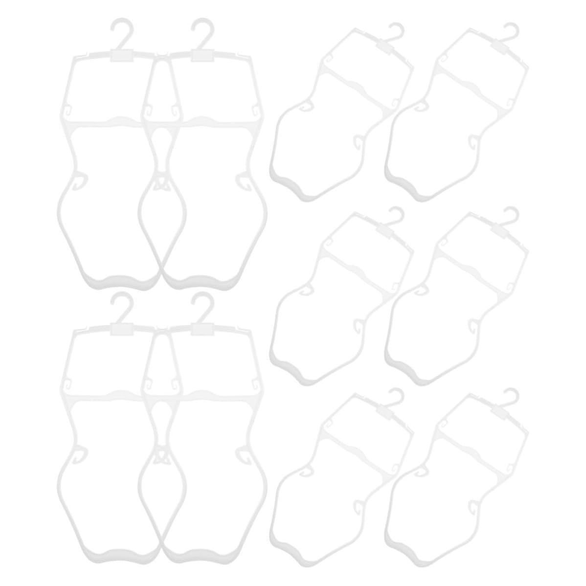 Kisangel Perchas para Armario de Trajes de Baño Infantiles, Plástico Blanco, 10 Piezas, Ideales para Exhibir Ropa Infantil en Casa o Tienda, Fiesta Verano