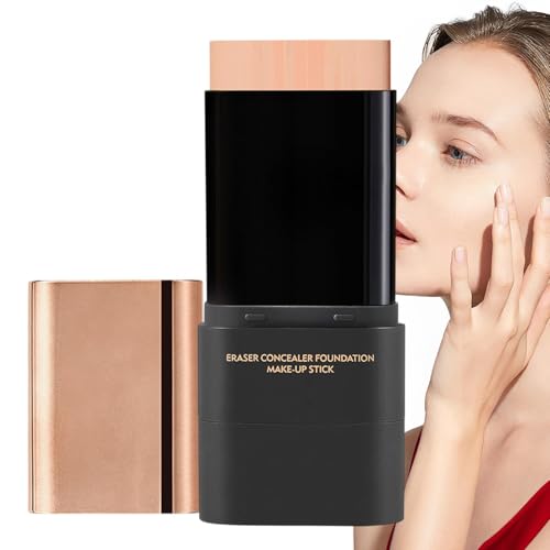 Stick Di Fondotinta Con Gomma Con Pennello, Stick Fondotinta a Doppia Estremità Impermeabile E Non Rimovibile, Fondotinta per Il Trucco Del Viso a Lunga Durata per Correttore Contouring E Highlighting