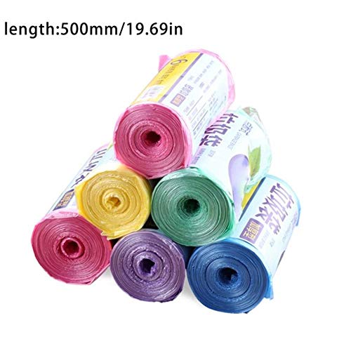 TINGS 3 Roll Garbage Bag Trash Bags Durable Disposable Plastic Home Kitchen Bathroom Disposable Garbage Drain Dustbin Garbage bag,random