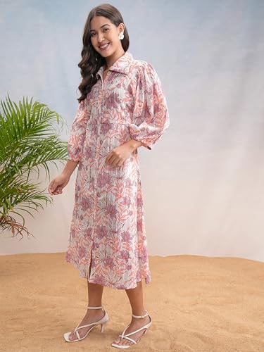 Image of Vishudh Women's Casual Dress | Comfortable Everyday Wear for All Occasions | Chic & Versatile Fashion for Women
