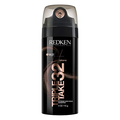 Redken Triple Take 32 Extreme High Hold Hairspray | For All Hair Types | Provides Long-Lasting Body & Protects From Frizz | 4 Oz