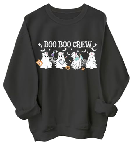 Boo Boo Crew Unisex Graphic Long Sleeve Sweatshirt Hoodie Shirt
